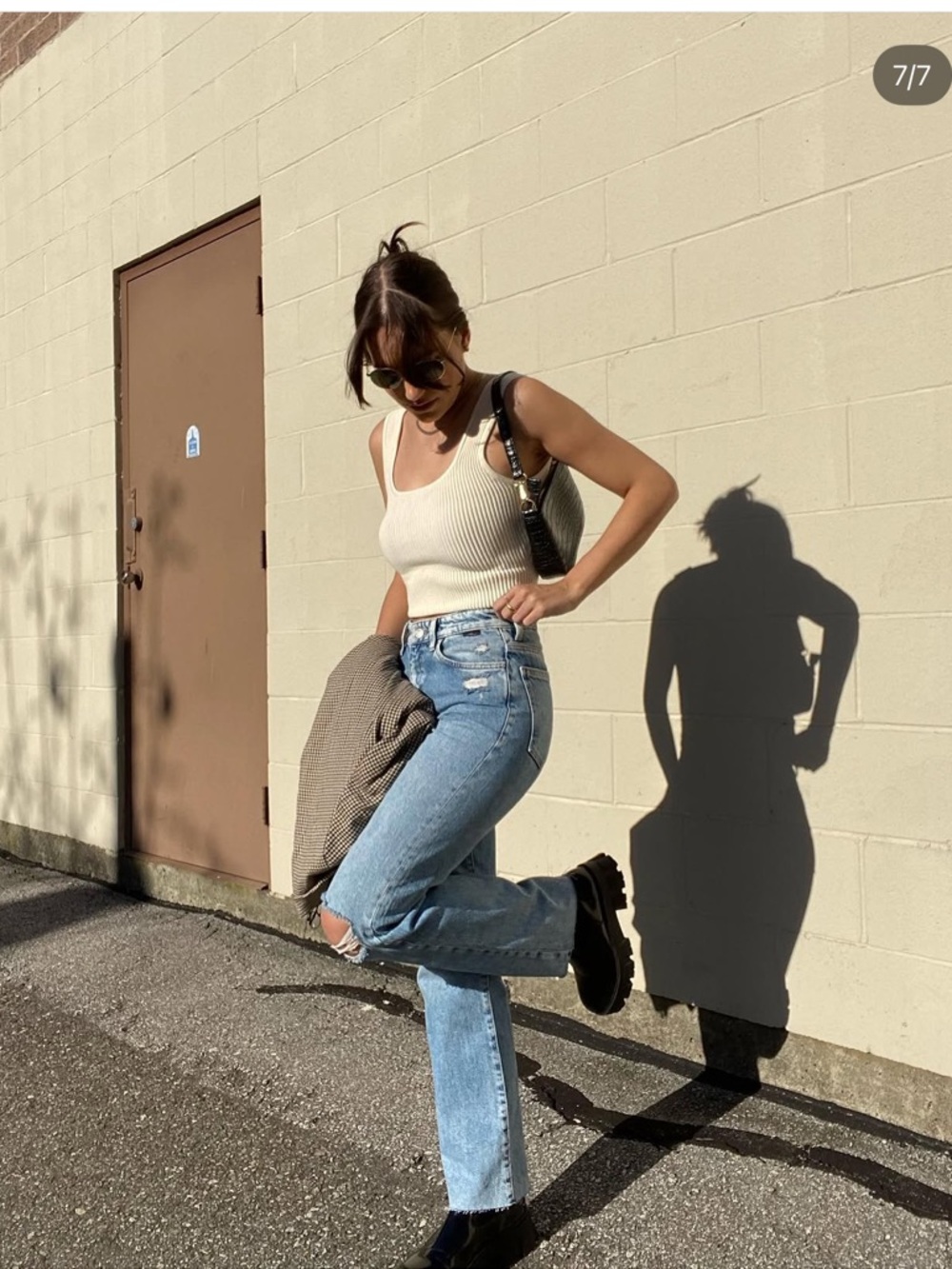 Mavi Distressed Light Blue Jeans